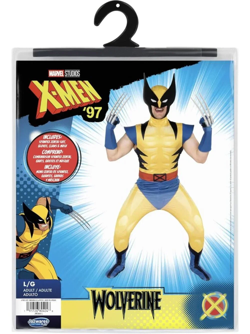 Deluxe Adult Wolverine Halloween Costume - Stretch Spandex Suit with Gloves